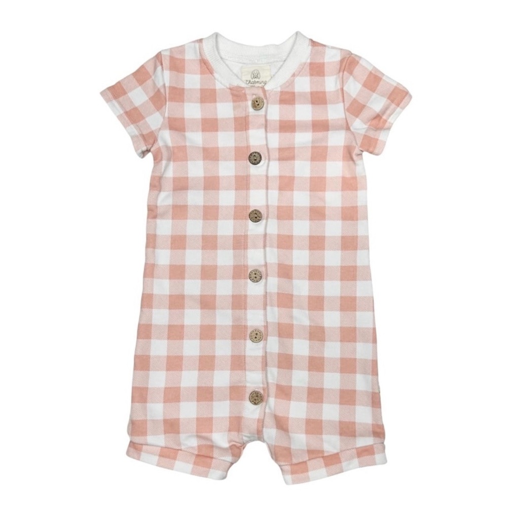 Charming Mary Checkered Romper‎